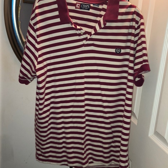 Chaps Striped Collared Polo Shirt - Picture 2 of 3